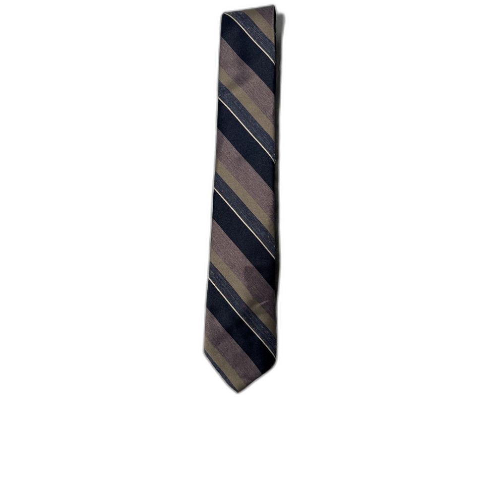 Vtg Johnny Carson Striped Necktie / Retro Diagonal Stripe Indie Dagger Tie